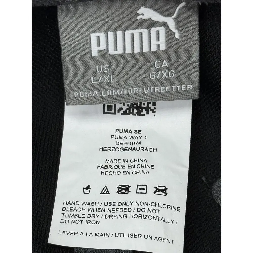 Puma Hat Cap Fitted Mens‎ L/XL Gray Stretch Polyester Golf Athletic Embroidered